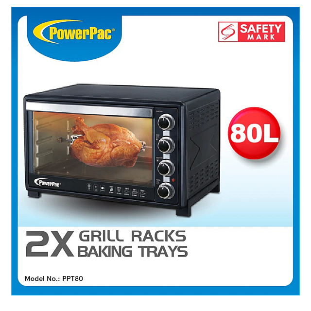 POWERPAC PPT80 ELECTRIC OVEN 80L